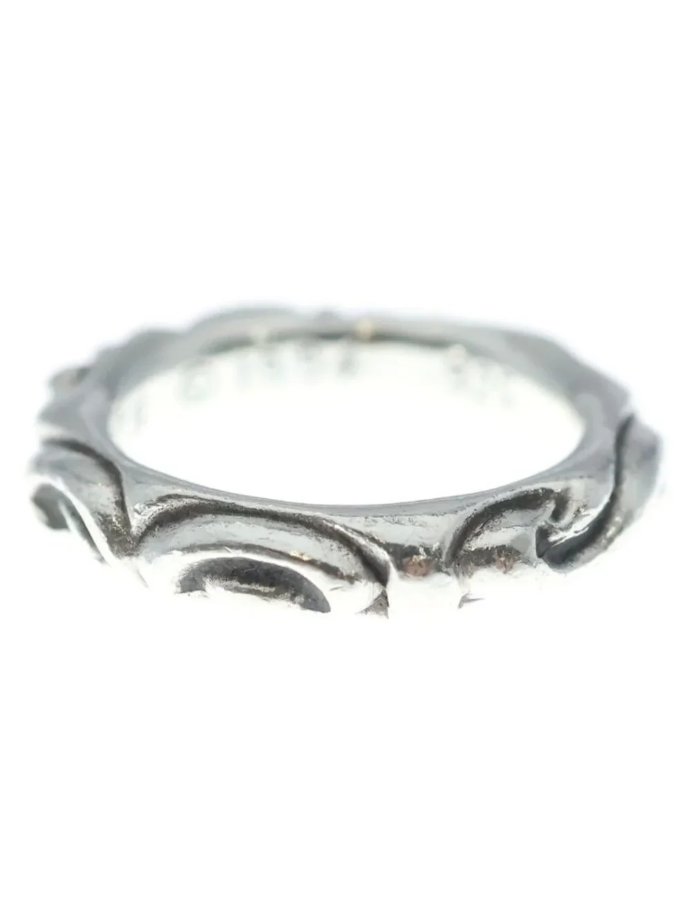 Chrome Hearts Scrl Band Scroll Ring Silver